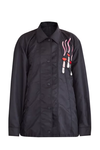 Куртка с объемными расшитыми вручную аппликациями(Куртка с объемными расшитыми вручную аппликациями)